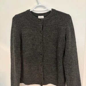 H&M Charcoal Button-Up Cardigan